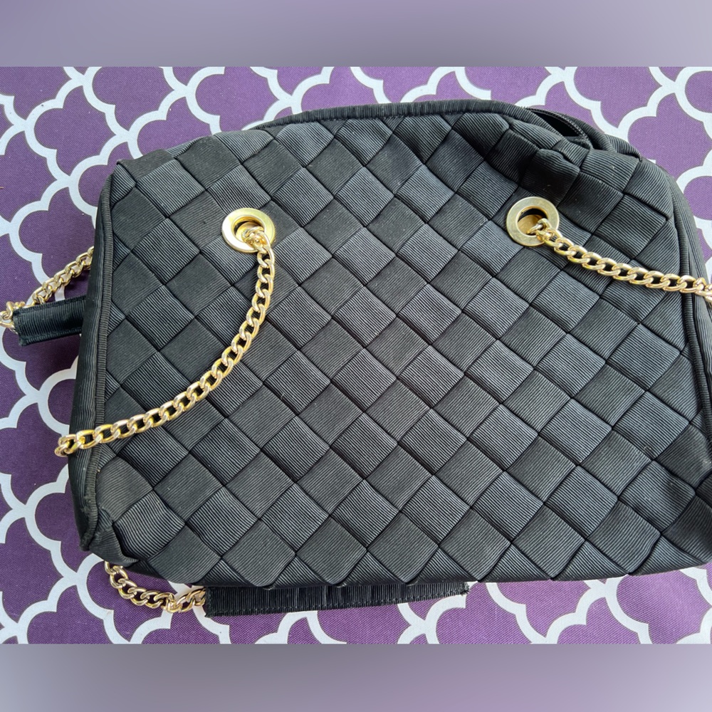 Lisette Black cloth shoulder strap bag